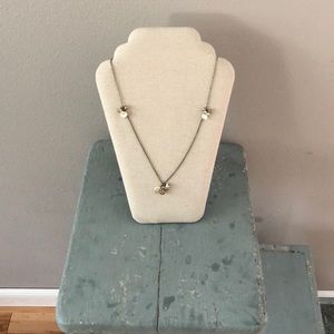 Long beaded sparkly pearl necklace